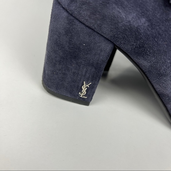 Saint Laurent Babies YSL Suede Gladiator Heeled Sandals - Picture 10 of 10